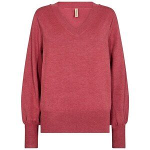 NWT SOYA CONCEPT DOLLIE 738 Berry Pullover V Neck Knit